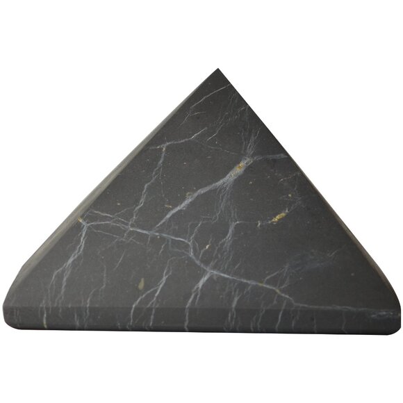 "Authentic 70mm Shungite Pyramid - EMF Protection, Healing Energy Home Deco - Picture 9 of 10